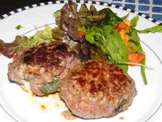 Home made beef burgers